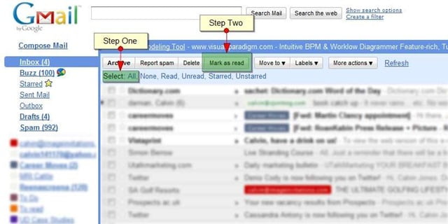 Get your unread e-mail count down, pronto!